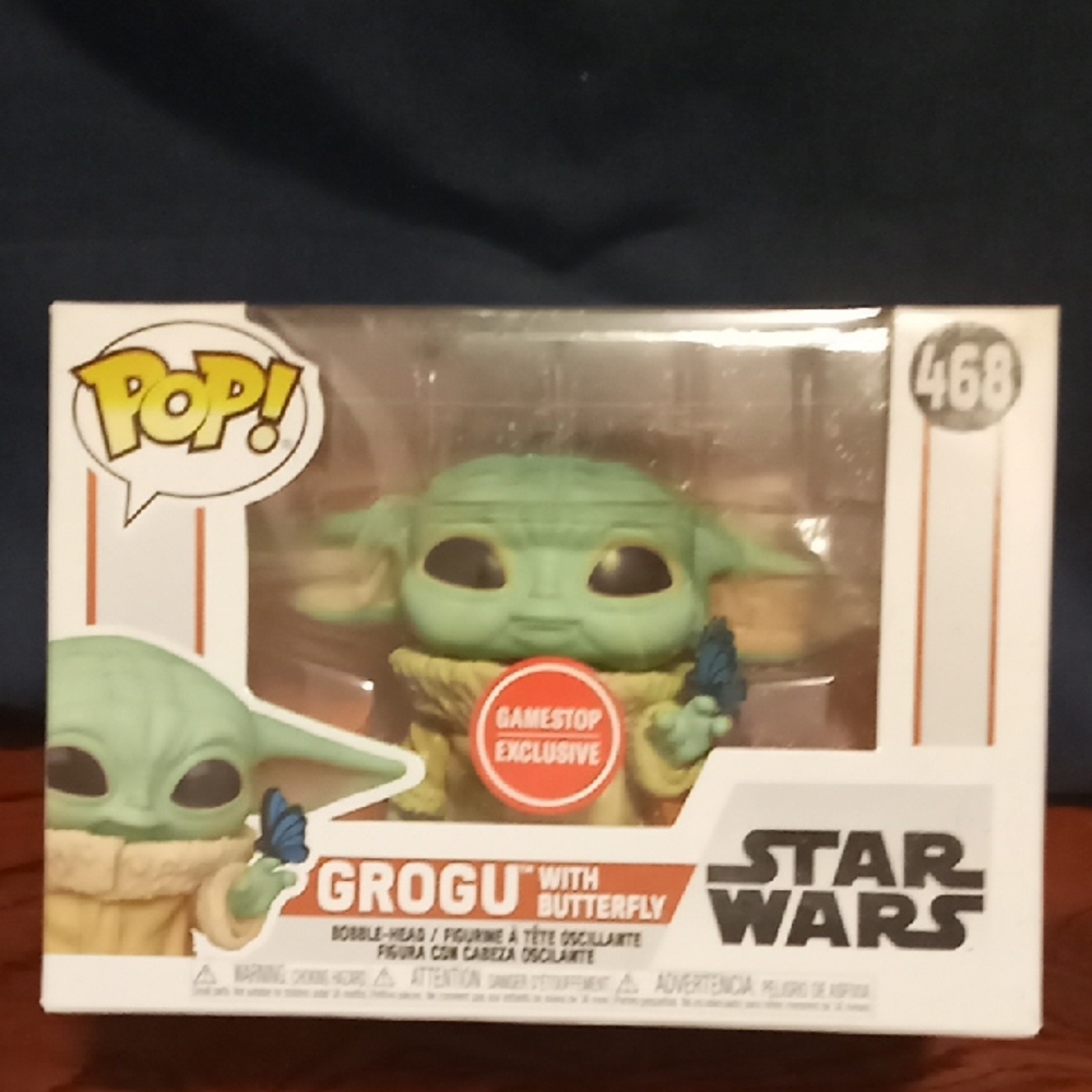 Funko Pop Grogu with Butterfly Figure